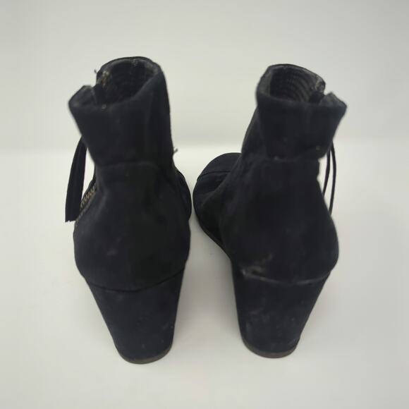 Attention Emmy Black Booties Wedges Booties Womens Size 7 - Picture 5 of 8